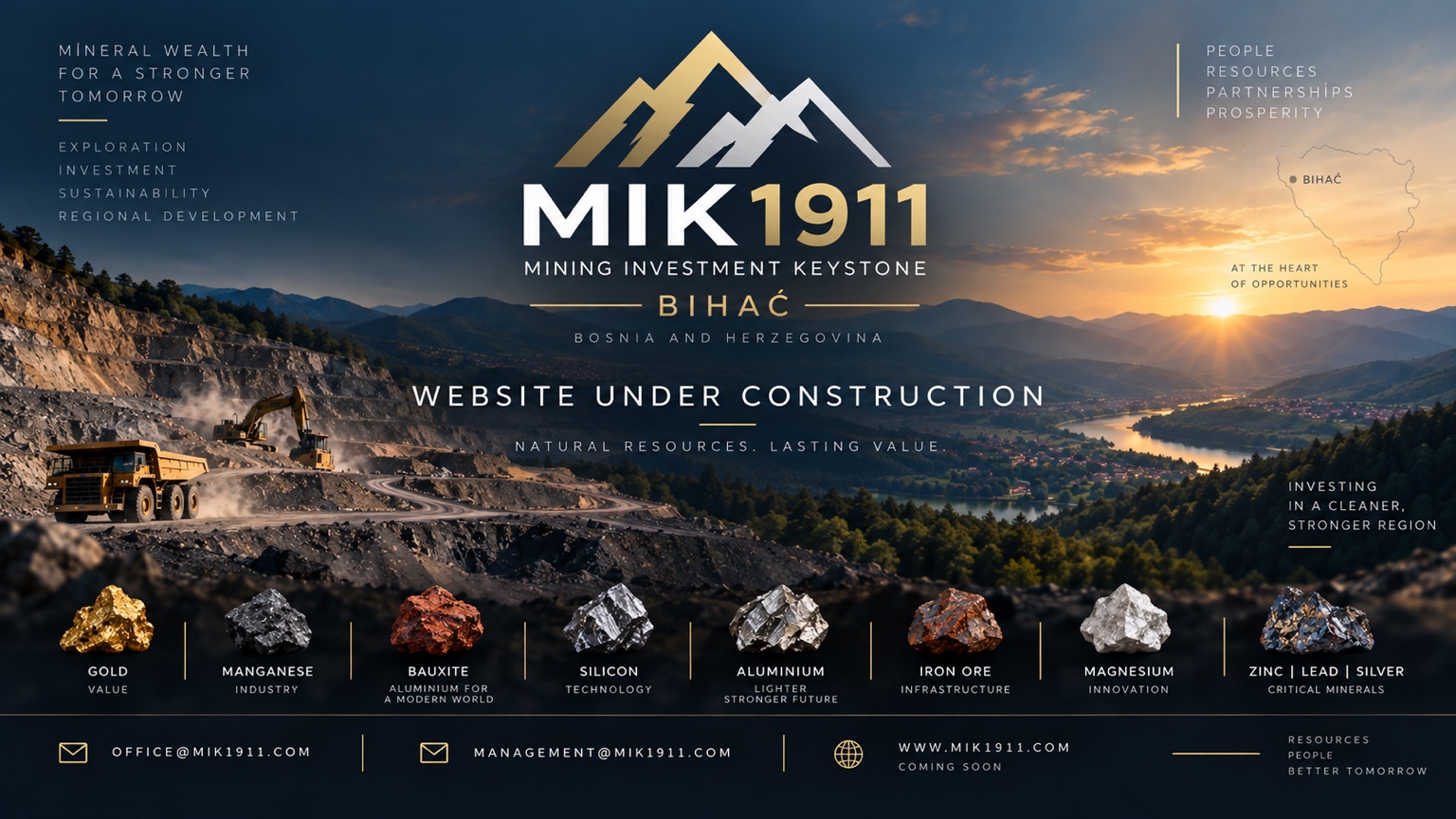 MIK1911 Mining Investment Keystone - Website Under Construction